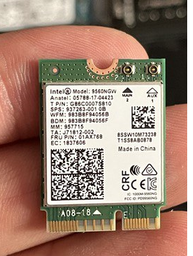 WIFI Модуль NGFF Intel Wireless-AC 9560 (1.73 Гбит/с, 2.4/5 GHz, 802.11ac, Bluetooth 5.0) Б/У