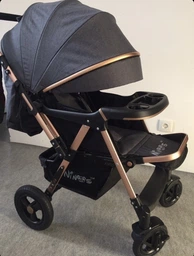 Прогулянкова коляска з перекидною ручкою Ninos Maxi 2, Black Gold фото от покупателей 5