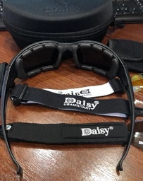 Захисні військові тактичні окуляри з поляризацією Daisy X7 Black + 4 комплекти лінз (000130026)