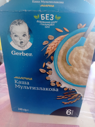 Дитяча каша Gerber Суха молочна швидкорозчинна Мультизлакова для дітей з 6 місяців 240 г (7613039834336) фото від покупців 6