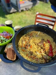Казан Maysternya 8 л, Ø 34см чугунный WOK с крышкой-сковородой. Вес 9,79кг (Т405СР) фото от покупателей 12