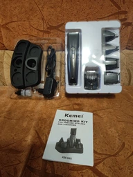Набор для стрижки Kemei (KM-640) аккумуляторный 8в1 для стрижки волос бритья бороды для носа и ушей Black фото от покупателей 1