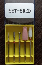 Фрезы алмазные Nail Drill набор 5 шт. для тонкой кутикулы (красная насечка) фото от покупателей 6
