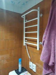 Электрический полотенцесушитель Laris Прайм ЧК6 400х600 Э белый (73207867) правый фото от покупателей 1
