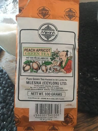 Чай зелёный рассыпной крупнолистовой Персик-Абрикос, Млесна (Mlesna) 100г. (01-008 peach-apricot)