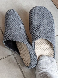 Мужские домашние тапочки с закрытым носком FX shoes с анатомической подошвой 7005 43 27 см Серые (2820000015488) фото от покупателей 9