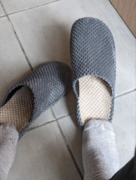 Мужские домашние тапочки с закрытым носком FX shoes с анатомической подошвой 7005 43 27 см Серые (2820000015488) фото от покупателей 8