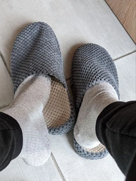 Мужские домашние тапочки с закрытым носком FX shoes с анатомической подошвой 7005 43 27 см Серые (2820000015488) фото от покупателей 6