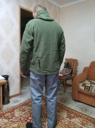 Чоловіча флісова кофта тактична з капюшоном військова кофта ЗСУ 8460 ESDY M см Хакі 62136 фото від покупців 5