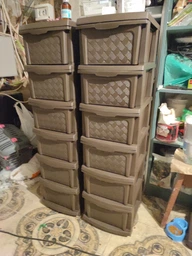 Пластиковий комод "R-plastic" (34 * 40 * 86см), коричневий фото від покупців 6