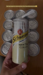 Упаковка безалкогольного напитка Schweppes Pina Colada 0.25 л х 12 банок (5449000290397)