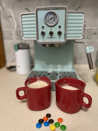Кофеварка рожковая Cecotec Power Espresso 20 Tradizionale Светло-голубая фото от покупателей 15