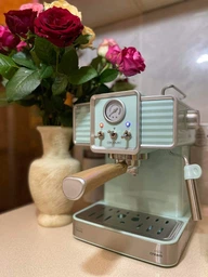Кофеварка рожковая Cecotec Power Espresso 20 Tradizionale Светло-голубая фото от покупателей 14