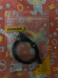 Кабель живлення USB - Type-C Essager 6A 66W для заряджання та передачі даних 50 см (338106)