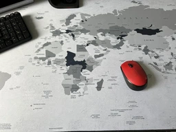 Игровая поверхность WorkPlaceShop MP СЕРАЯ КАРТА МИРА 300х900 мм фото от покупателей 7
