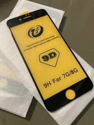 Защитное стекло на весь экран для Apple iPhone 6/6s/7/8/SE 2020 Full Glass 5 D полноэкранное Черное фото от покупателей 1