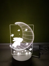 Настільний декоративний LED світильник-нічник, декоративна 3D лампа, дитячий нічник, дитяча нічна лампа, дитячий подарунок з LED ефектом 10*18 см Z-584 фото від покупців 11