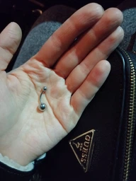 Серьга банан для пирсинга пупка Spikes NS-141158 из хирургической стали фото от покупателей 1