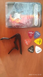 Набор для гитары каподастр и медиатор 6 шт 0.58-1.5 мм Alice Acoustic Black фото от покупателей 12