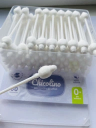 Упаковка ватных палочек Chicolino для детей с ограничителем 3 пачки по 60 шт (N5818) (2000064265818) фото от покупателей 7