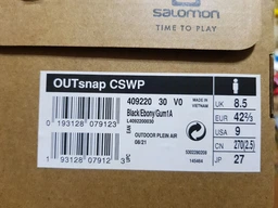 Мужские демисезонные ботинки для треккинга Salomon Outsnap Cswp L40922000 44 (10US) 28 см Черные (193128079147) фото от покупателей 10
