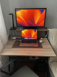 Стол трансформер Компакт 2 Ferrum-decor 750x790x720 Черный металл ДСП Белый 16 мм (KOM201) фото от покупателей 4