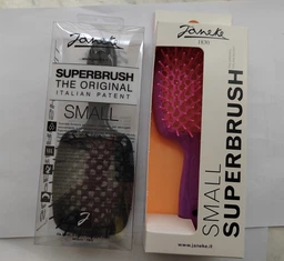 Гребінець для волосся Janeke Superbrush small Жовтий з білим фото от покупателей 5