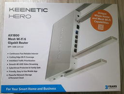 Отзывы о Маршрутизатор Keenetic Hero (KN-1011-01EN) WiFi6 / AX1800 / 1 ...