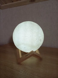 Бездротова лампа дитячий Нічник Місяць 3D AVVS tech Moon Lamp G-7 original фото від покупців 13