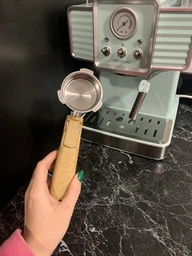 Кофеварка рожковая Cecotec Power Espresso 20 Tradizionale Светло-голубая фото от покупателей 12