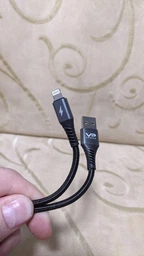 Кабель Veron Braided LV09 USB - Lightning 2.4A (1 метр, чорний)