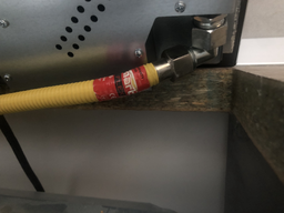 Уголок 1/2 для газової плити під гайку Luxor YG 90 + ущільнювач нержавеющая сталь