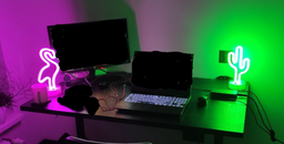 Неоновий світильник нічник Фламінго настільна декоративна лампа Neon Decoration Lamp - Рожевий фото від покупців 4