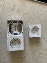 Блок двойной Schneider Electric MUREVA S наружного монтажа с заземленным контактом и шторками Черный (MUR36029)