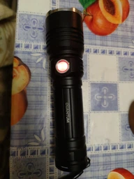 Ліхтар ручний акумуляторний Quantum Solid-M QM-FL1020-18650/1500-PB 10W LED з USB Чорний (4680430016404) фото від покупців 1