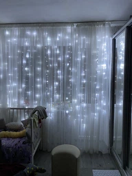 Світлодіодна гірлянда DELUX Curtain С 256LED 3х2 м білий/прозорий IP20 (90017995) фото від покупців 2