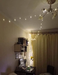 Світлодіодна гірлянда нитка LTL довжина 4.5м 50led на батарейках блакитна Blue фото від покупців 3