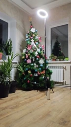 Профессиональная светодиодная LED цветная кольцевая лампа для селфи блогеров предметной сьемки 26 см для фото и видео со штативом