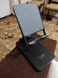Підставка для телефону, смартфона, планшета Folding desktop phone stand Чорна фото від покупців 7