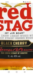 Крепкий ликер Jim Beam Red Stag (Black Cherry) 4 года выдержки 0.7 л 32.5% (5010278100710N_080686043492) фото от покупателей 4