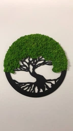 Панно,картина, дерево со стабилизированым мхом А класу MiNature Moss 60 см фото от покупателей 3