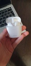 Беспроводные Bluetooth наушники Baseus Encok TWS W04 Pro с функцией беспроводной зарядки Qi Серый