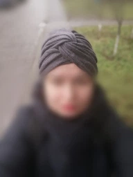 Шапка тюрбан тепла зимова з ангори D.Hats чорного кольору