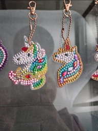Набір алмазної мозаїки брелки ColorArt Єдинорожки 5шт BR21 фото від покупців 3