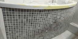 Мозаика АкваМо серая присыпка PW25216 URBAN GREY 31.7х31.7 стеклянная для ванны, душевой,кухни,хамама,бассейн фото от покупателей 3