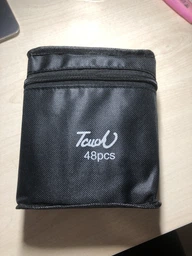 Набор двусторонних скетч маркеров 60 штук Touch , на спиртовой основе, черный корпус в сумке
