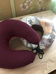 Подушки дорожні EKKOSEAT під шию і голову для відпочинку та тривалої подорожі. Квіти. RO-3H-901