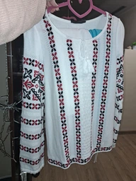 Джемпер жіночий вишиванка SOFline 92-0646 50 білий.