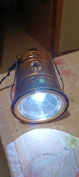 Ліхтар світлодіодний акумуляторний кемпінговий з сонячною панеллю 1W+6LED, переносна портативна складана лампа з функцією Power Bank для дому, дачі, риболовлі та походів Золотистий, CLS-5800T-Gold фото від покупців 7