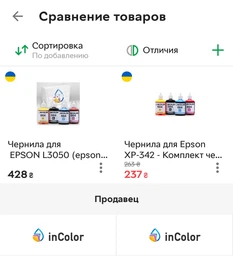 Чорнила INCOLOR для Epson L3050, комплект 4×100 мл (BK/C/M/Y), 400 мл